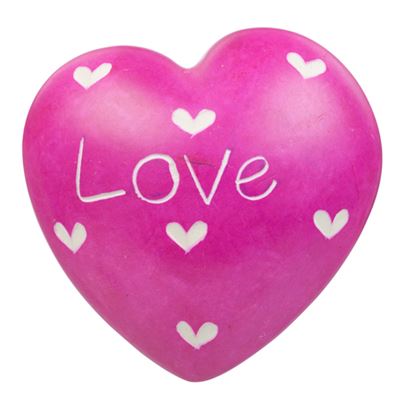 Pink Love Soapstone Heart